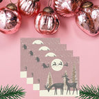 20-ct 13x13 Christmas Paper Decoupage Napkins, 3-Ply Servilletas Tissue Napkin for Dinner and Parties, Disposable Napkins (Santa Sleigh)