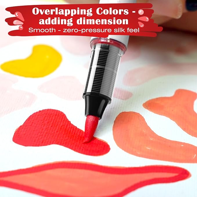 SFAIH Pumpkin Acrylic Markers, 12 Colors Halloween Decor Paint Pens for Pumpkin Decorating, Costume Making, Dual Tips (1-6mm Brush & 0.5-4mm Chisel) for Glass, Ceramic, fabric, Waterproof & Quick-Dry
