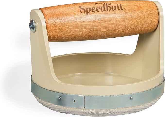 Speedball Block Printing Baren - Comfortable Wooden Handle, Made in the USA - 4 Inches (4139)