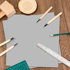 Yeaqee 4 Pcs 12 x 12 Inch Linoleum Block Rubber Carving Block Soft Linocut Blocks Large Linoleum Sheet Unmounted Lino Plates for Engraving Art Project Printmaking Artist Studio Supplies (Gray)