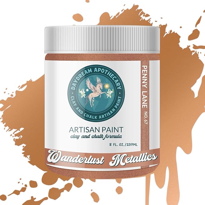 Daydream Apothecary Premium Chalk Style Paint for Furniture, Home Décor, Wood, DIY Interior Projects, Quick Dry, No Prep or Prime Needed, Matte Copper - 8oz