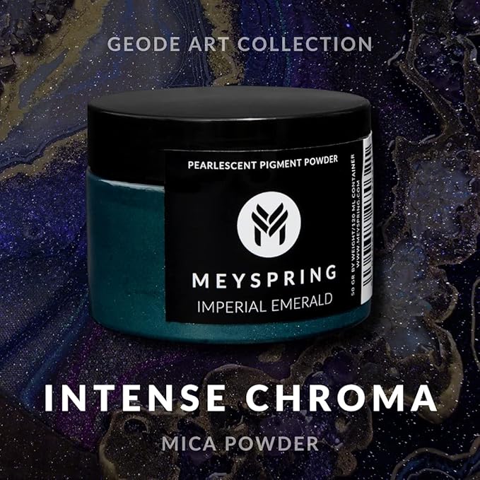 MEYSPRING Imperial Emerald - Intense Green Mica Powder for Epoxy Resin - Pigment Powder for Resin Art, Casting Resin and UV Resin - Green Resin Dye - Epoxy Pigment - Green Color for Resin