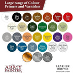The Army Painter Color Primer Spray Paint, Leather Brown, 400ml, 13.5oz - Acrylic Spray Undercoat for Miniature Painting - Spray Primer for Plastic Miniatures