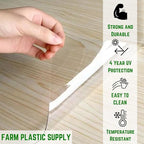 Farm Plastic Supply - Clear Vinyl Sheeting - 15 Mil - (4'6" x 175') - Vinyl Plastic Sheeting, Clear Sheet for Storm Windows, Tablecloth Protector