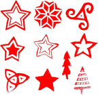 Royal Kraft Star Wooden Printing Stamps (Set of 10) - DIY Henna Fabric Textile Paper Clay Pottery Blocks Htag2174