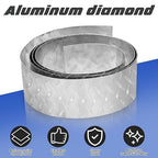 Diamond Plate Sheet Metal Heavy Duty Tread Aluminum Sheet Diamond Tread Plate for Wall Covering, Cargo Trailer, RV and More(24 x 96 Inch,Silver)