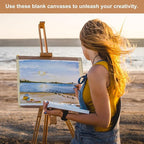 MECCANIXITY Canvas Boards for Painting, 12x16 Cotton Blank Primed Art Canvas Panels Acid-Free for Painting Supplies Oil Acrylic Tempera Watercolor Pouring Paint Artists(White, Pack of 5)