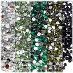 The Crafts Outlet 5-PK Set (7,200-Piece), Round 3mm Rhinestones, Flatback, Pink Tones