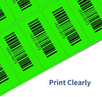 STARLIBOO Shipping Labels Stickers, 2"×4" Printable Fluorescent Mailing Labels for Laser/Inkjet Printing- Matte, Permanent Adhesive Sticker (Fluorescent Green)