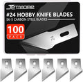 100 Pack Hobby Blades #24 Craft Knife Blades Refill Hobby Knife Replacement Blade with Storage Box for DIY Cutting, Carving, Trimming