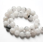 90pcs 4mm Natural Black Rutilated Quartz Crystal Jade Stone Beads for Jewelry Making Energy Healing Power Stone Beads DIY Bracelet Necklace Accessories 15" (4mm, Black Rutilated Quartz Jade)