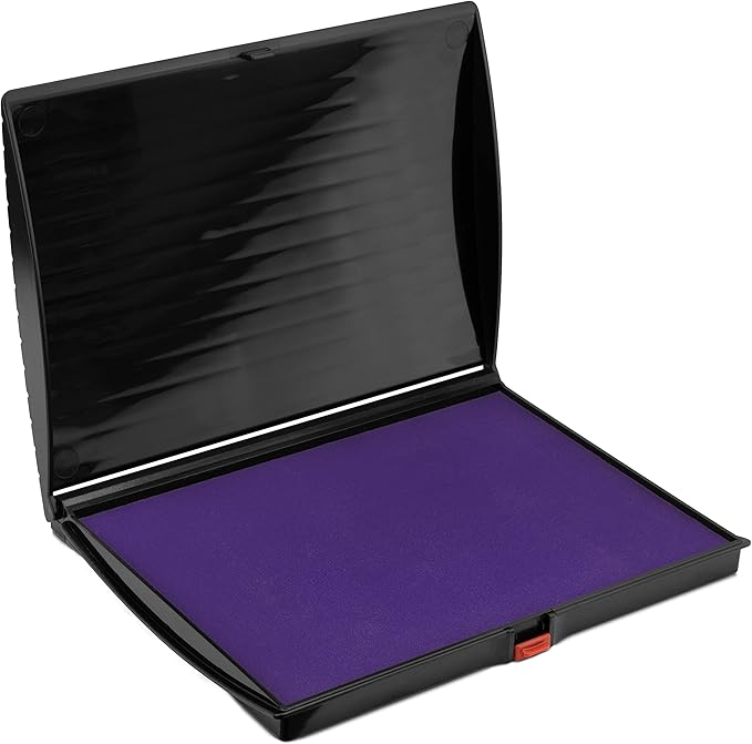 Large Premium Purple Ink Stamp Pad - 5" by 7" - Quality Felt Pad