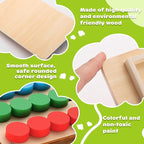 V-Opitos Color Matching Puzzle Toys, Montessori Brain Teasers Game for Kids Age 3, 4, 5, 6, 7 Years Old, Road Trip Toys for Boys & Girls, Handheld Games for Travel, Ideal Christmas, Birthday Gifts