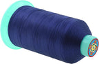 Mandala Crafts Bonded Nylon Thread Navy Blue Heavy Duty Sewing Threads - 1250 YDs Size 138 420D T135 Tex 135 Thread for Leather Jeans Weaving Outdoor Marine Upholstery Threads
