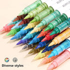 Water Based Acrylic Paint Markers, 9 Colors Acrylic Paint Pens Set with Soft Brush Tip, Marker Pen for Rock Painting, Egg, Wood, Glass, Paper, Mugs, Acrylic Painter Ink (Sweet Pink Series)