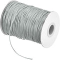 MECCANIXITY Waxed Cord 1mm Waxed Polyester Cord 175 Yard Wax String for Bracelet Making,Necklaces, Beading,Jewelry Making and DIY Crafts(Light Grey)