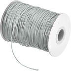 MECCANIXITY Waxed Cord 1mm Waxed Polyester Cord 175 Yard Wax String for Bracelet Making,Necklaces, Beading,Jewelry Making and DIY Crafts(Light Grey)