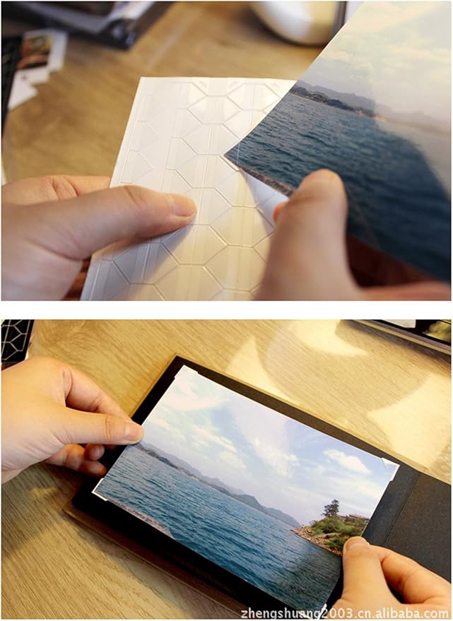 10 Sheet (1020-pack) Photo Corners Self Adhesive PVC Paper Photo Foto Corner Stickers for Scrapbooking Personal Journal (Clear)
