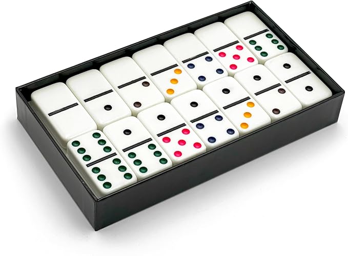 CHH 2322 Double 6 Jumbo Dominoes with Color Dot, 8.25-inch Length
