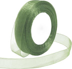 Ribbon for Gift Wrapping 3/4 inch Sage Green Sheer Organza Ribbon for Flower Bouquet Tulle Thin Chiffon Ribbons for Wedding Invitations Christmas Halloween Presents Decorations Crafts 50 Yards