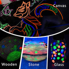 Artecho Glow in the Dark Paint, Neon Yellow Paint (120ml / 4.05oz) Tubes, Art Craft Paints for Canvas, Rock, Stone, Wood, Fabric, Art Supplies