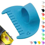 4mm Seam Guide for Hand Sewing Edge Lockranding Tool, Sewing Needle Gauge Measuring Tool, Mini Finger Ruler Kit Ideal for Leather/Fabric/Craft Sew, Blue 1 Pcs