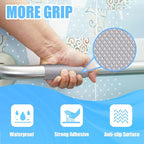 Rubber Grip Tape, Ultra-Thin Strong Adhesive Anti-Slip Waterproof Heat Resistant Wear-Resistant Cushion Pad, Making Handles or Contact Surfaces Safer, with Grip and Comfort (Gray, 1In x 10Ft)