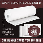 2-Pack EVA Foam Cosplay Bundle - 2 Pack: 1mm Thick (White) 14" x 39" Sheet - Premium Foam Sheets - Ultra High Density Craft Foam 85 kg/m3 - by The Foamory