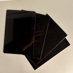 Blank Metal Plates for Laser Engraving - 4 Pack | Aluminum Sheets 0.020" Thick | CO2, Diode, Fiber Laser Compatible | Multiple Sizes & Colors (Black (engraves gold), 1x2 inch)