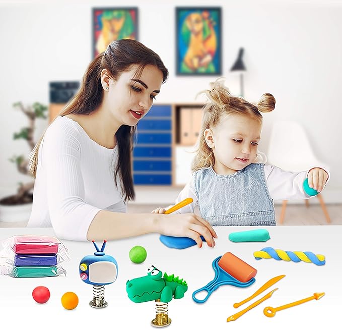 ESSENSON Modeling Clay Kit - 36 Colors Air Dry Magic Clay, DIY Molding with Sculpting Tools, Party Favors Kids Art Crafts Best Gift for Boys & Girls Age 3-12 Year Old