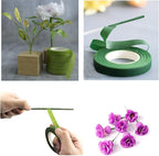 4 Rolls 1/2 Inch Floral Tapes Florist Wraps for Bouquet Stem and Flowers Making Craft Projects (30 Yards, White)