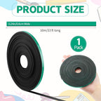 Magnetic Tape Roll Thin Strips, 1/4 Inch x 33 Feet Magnetic Board Dividers Whiteboard Graphic Decorative Tape Marking Line for Classroom Office Art Accessories(Green)