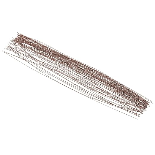 PATIKIL 28 Gauge 16" Floral Stem Wire, 100 Pcs Paper Wrapped Iron Artificial Flower Stem Accessories for DIY Bouquet Stem and Craft Decoration, Brown