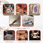 HASHCART® Pottery Printing Blocks Stylish Border Pattern Wooden Stamps (Set of 5) Handcarved Indian Textile Printing Blocks, Wooden Clay Stamps for Crafting on Fabric, Card
