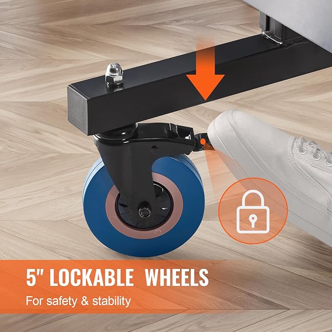 VEVOR Ping Pong Table, Professional Table Tennis Game, Indoor MDF Portable Table Tennis Table, Foldable Ping Pong Table with Quick Clamp Net and Lockable Wheel, 10 Minute Easy Assembly, 25mm Tabletops