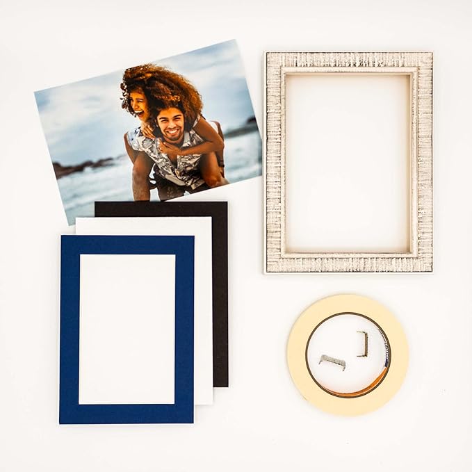 11x14 Mat for 8.5x11 Photo - Precut Bottle Blue Picture Matboard for Frames 11 x 14 Inches - Bevel Cut to Display Art 8.5 x 11 Inches - Acid Free Pack of 10 MATS with Backing Boards & Clear Bags