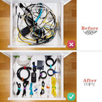 7Colors-21Pack Reusable Silicone Twist Ties, 7.48'' Magnetic Cable Ties with Strong Magnet for Organizing Cables, Hanging Stuff, USB Cords,Fridge Magnets, Used in Many Ways or Just for Fun