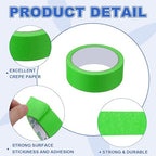MECCANIXITY Masking Tape 1.4 Inch x 21 Yard Painter's Tape Green Paint Tapes for DIY Crafts Arts Drawing Decoration Labeling Car Painting Artist Teachers, Pack of 6