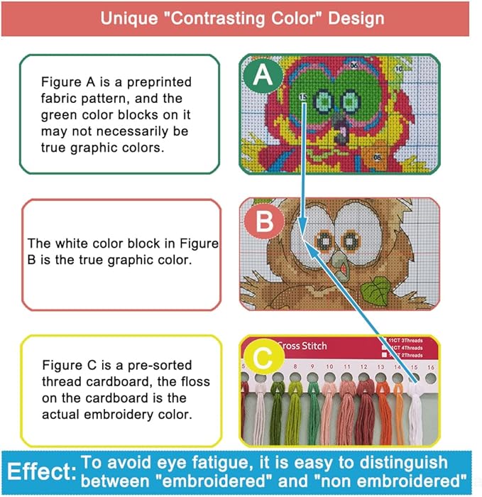 Leczany Cross Stitch Stamped Kit for Adults or Kids - Rosa Crux | DIY Embroidery Starter Patterns Craft Kit Needlepoint for Beginner | 11CT, 3 Strands | 15.8x18.1 inches