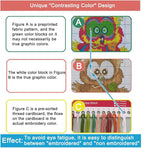Leczany Cross Stitch Stamped Kit for Adults or Kids - Colorful Cat | DIY Embroidery Starter Patterns Craft Kit Needlepoint for Beginner | 11CT, 3 Strands | 17.7x12.6 inches