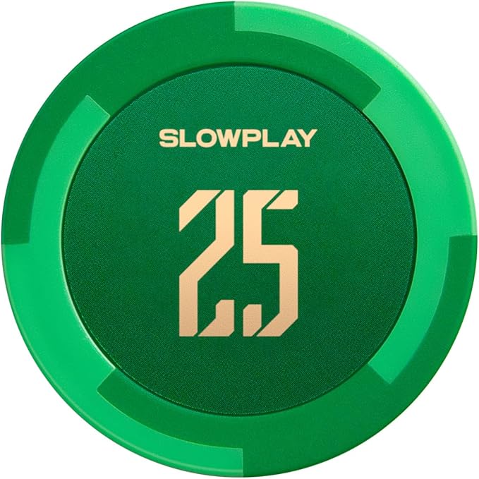SLOWPLAY Godel Clay Poker Chips, 14 Grams Heavyweight Clay Composite, 40mm Large Chips in Bulk, Pack of 50 with Denomination of 25