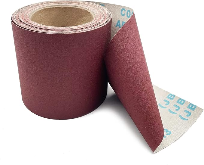 240 Grit Emery Cloth Roll, 4.5 Inch Wide 32.8 Ft Long (Equals 1/4 Sheet Sandpaper 71 Pcs) Abrasive Sandpaper Rolls for Metal Automotive Wood Furniture Sanding Paper Drum Palm Sander (240 Grit)
