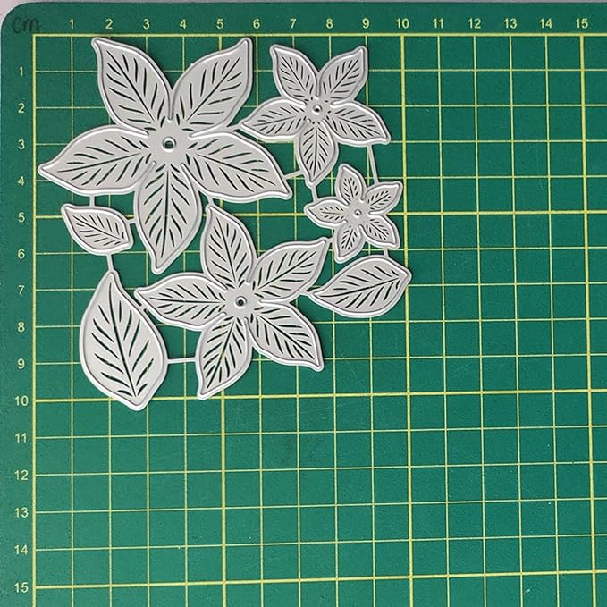 Cutting Dies Metal Stencils Scrapbooking Tools DIY Embossing Template for Paper Card Making Album Arts Crafts Supplies (Flower Set C-10.5x9.7cm)