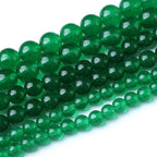 36PCS 10MM Natural Green Jade Stone Beads Energy Healing Beads for DIY Jewelry Bracelet Necklace Making for Jewelry Making15Inch
