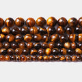 8mm 45pcs Natural Iron Yellow Tiger Eye Stone Beads for Jewelry Making Healing Energy Beads DIY Bracelet Necklace (8mm, Iron Yellow Tiger Eye Stone)