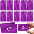 weparmeety 100 Pcs Metal Engraving Blanks Aluminum Sheet Laser Engraving Business Card Multipurpose Engraving DIY Gift Cards 86 x 54 x 0.21 mm (Purple)