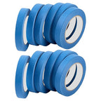 Premium Blue Masking Tape,Painters Tape,Blue Painters Tape for Automotive,DIY Paper Arts & Crafts, Spraying Drywall Paint, No Residue & Easy to Clean Up,12pcs 0.7in X 54 Yd Painter's Tape
