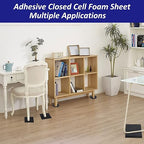 Foam Padding Sheets with Adhesive Backing - Self Stick Neoprene Insulation Foam,4PCS 3/4 Inch Thick X 4 Inch Long X 4 Inch Wide - Closed Cell Foam Sheet Square Pad