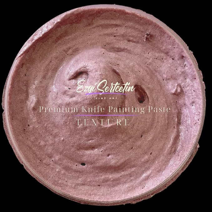 Premium Palette Knife Painting Paste|Texture Paste|Authentic Bright Colors|Ready to Use|Easy to Apply| 6oz (Plum)