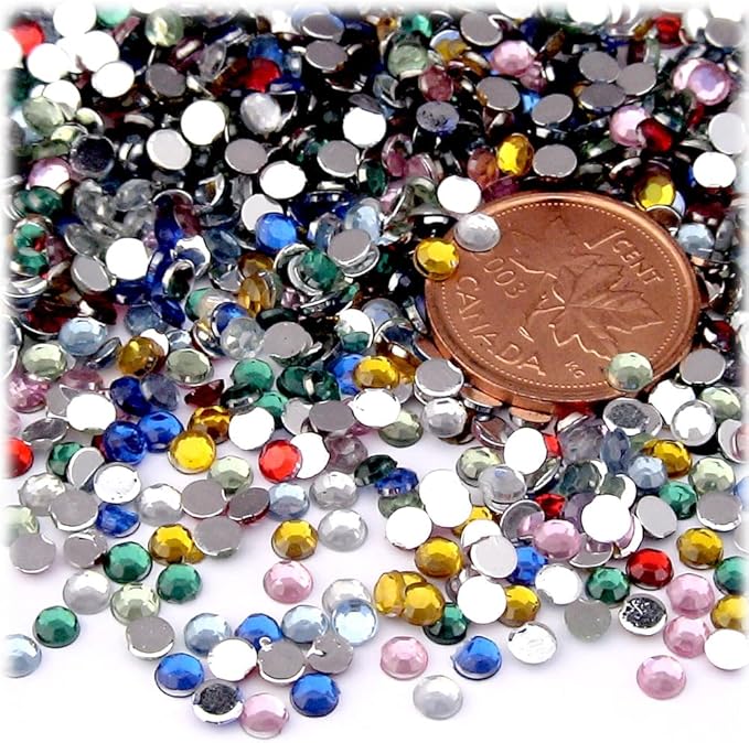 The Crafts Outlet 1,440pc Rhinestones Round 3mm (10ss) Purple (Amethyst)